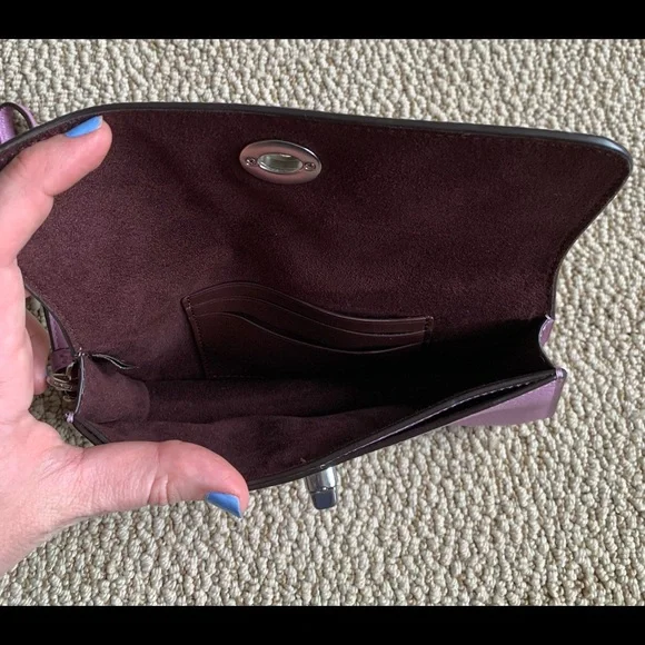 Coach pebbled purple clutch wristlet - Picture 3 of 5
